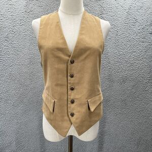 Vtg 80s 90s Camel Tan Button-up S M boho retro minimal classic‎